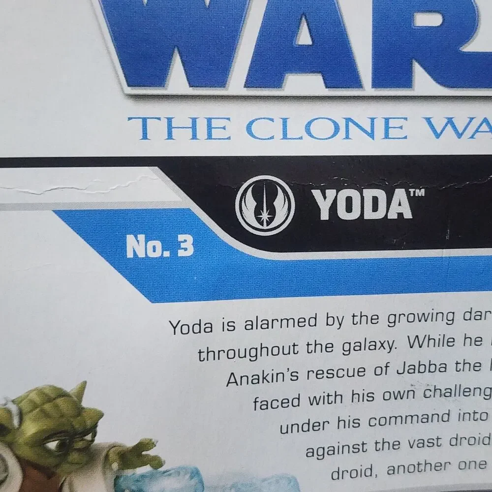 NEW Star Wars The Clone Wars Yoda Action Figure #3 Firing Force Blast 2008...